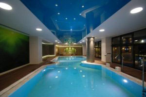 Swimming pool ceilings